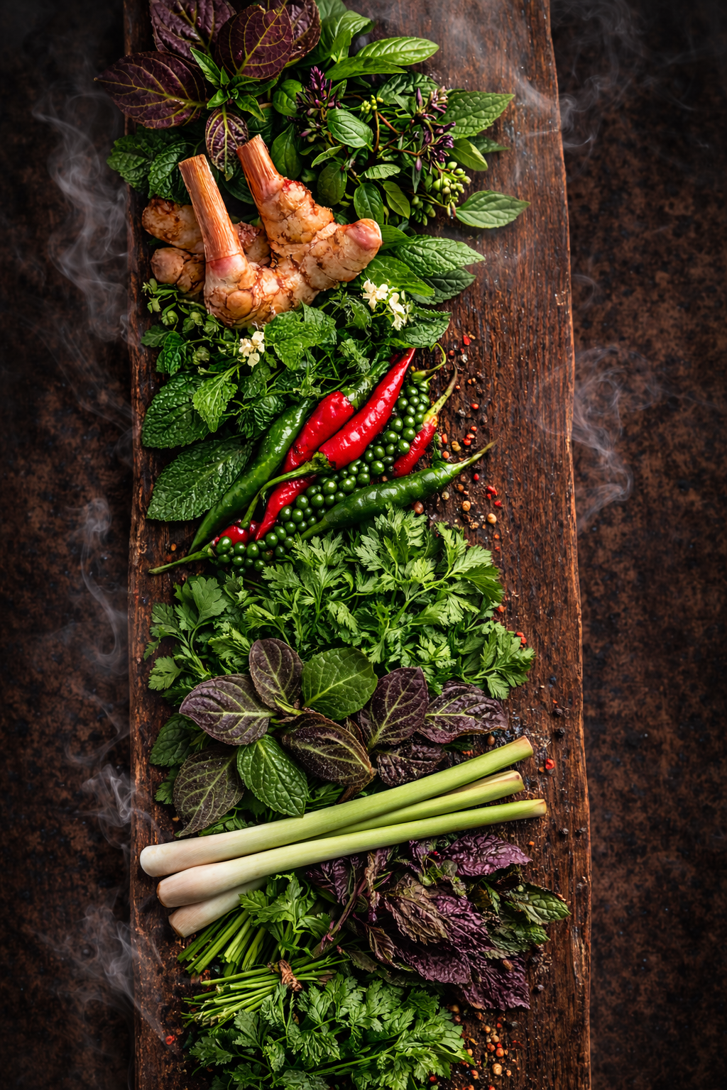 Vietnamese herbs decorative strip